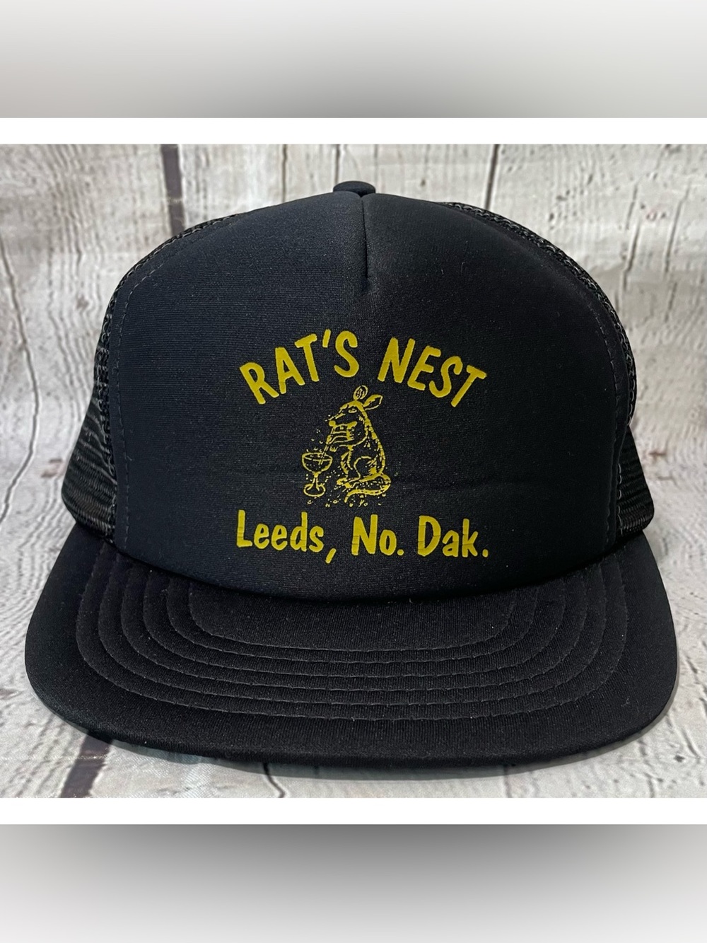 Vintage Rat’s Nest Leeds North Dakota Snapback Trucker Hat